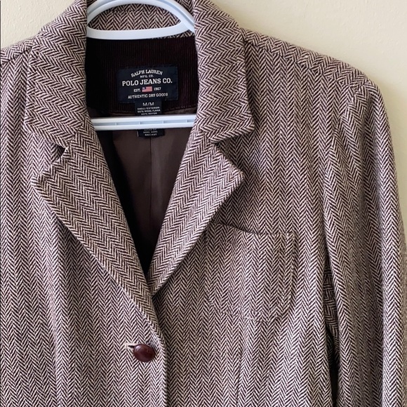 Ralph Lauren Polo Jeans Co Wool Herringbone Jacket - Picture 3 of 7